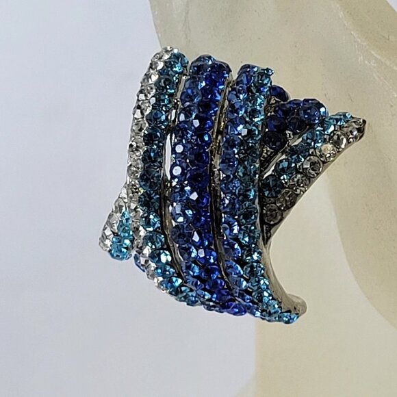 Blue Stud Earrings - Picture 9 of 10